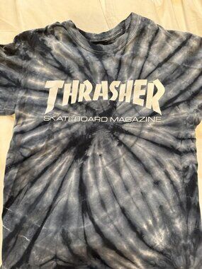 Thrasher Skateboard Magazine Blue Tie Dye Tee